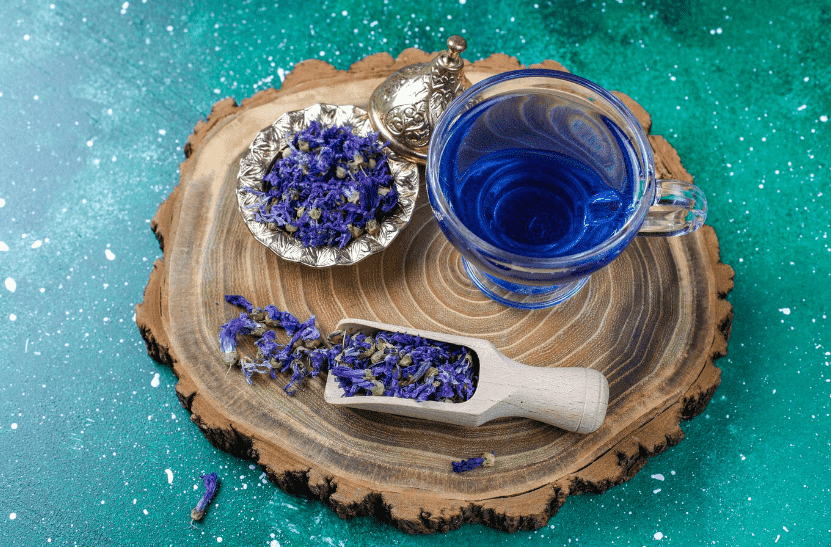 A blue lotus tea extract