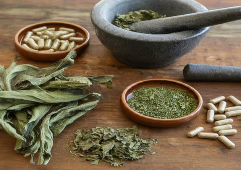 Kanna leaves made as traditional medicinal herbs